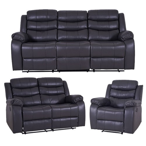 Roma recliner sofa grey - recliner,