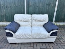 2 seater faux leather sofa