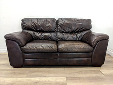 SOFA 2 Seater Brown Leather