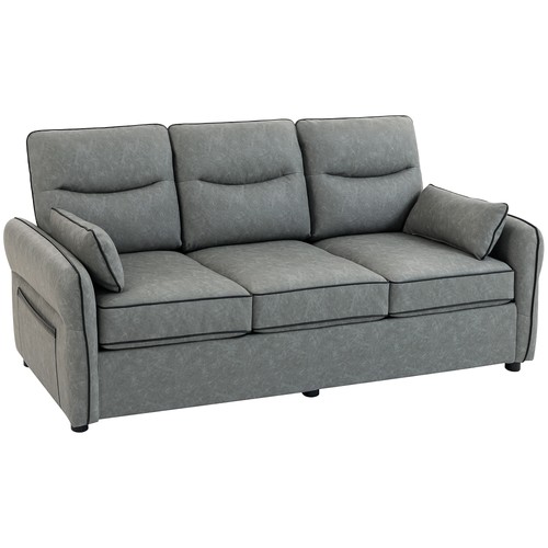 Homcom seater sofa faux - homcom,