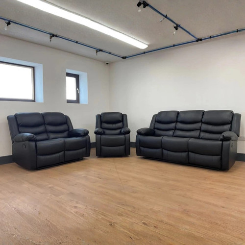 Black roma recliner - black, sofa