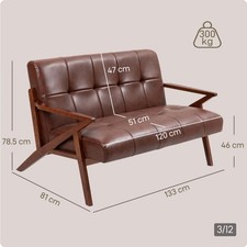 Homcom Compact 2seater Sofa