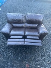 Brown Leather 2 Seater