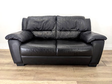SOFA 2 Seater Black Leather