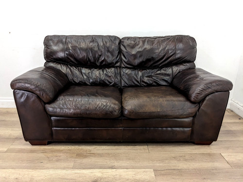 Sofa seater brown - sofa, leather