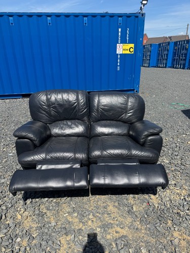 Scs black seater leather - scs,
