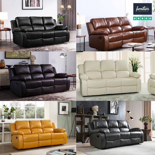 Leather recliner sofa - recliner,